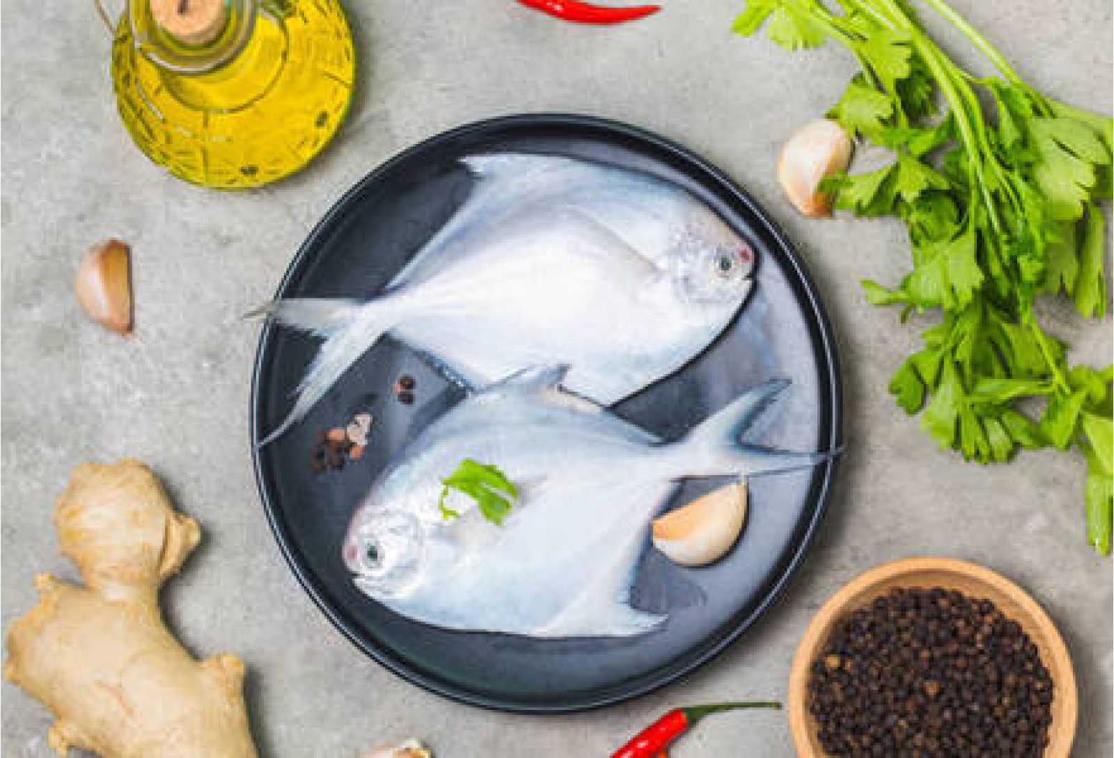 Cleaned Pomfret-White Large / ആവോലി  - 400gm