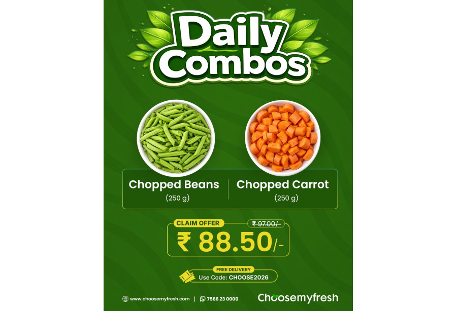Combo (Chopped Beans 250gm + Carrot 250gm)