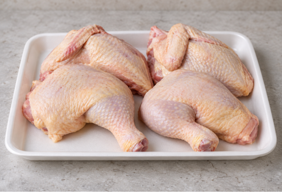 Premium Whole Chicken Skin-On (4 Pcs) (950gm -1.200gm)
