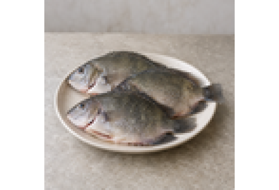 Cleaned Karimeen Farm Small / Pearl Spot / Green Cromide / കരിമീൻ - 350 gm