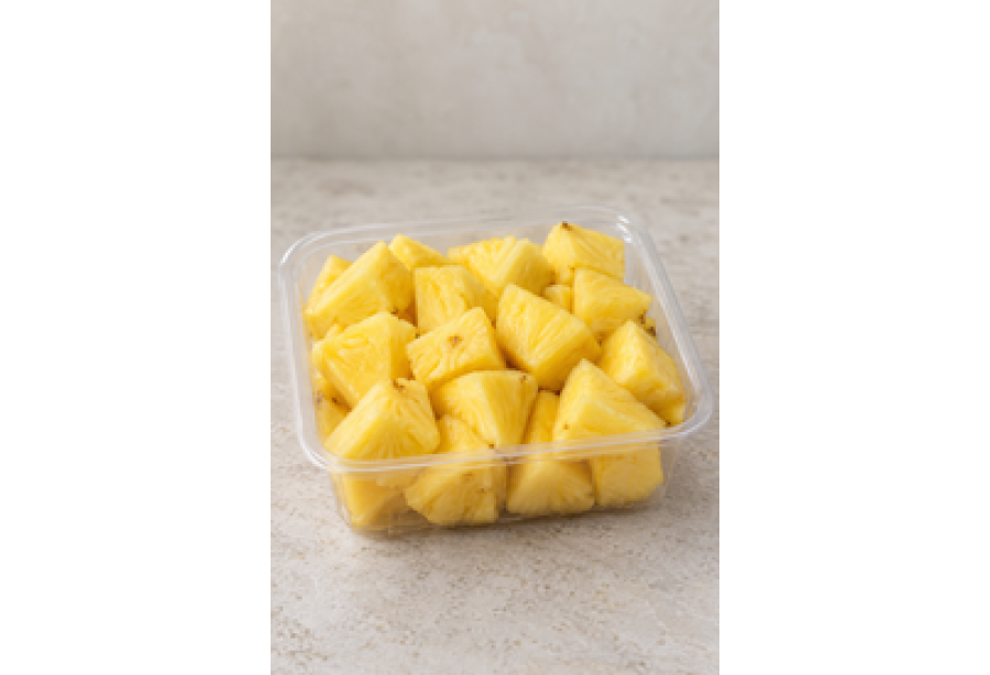 Cleaned and Sliced Cubes Pineapple - 350gm-400gm