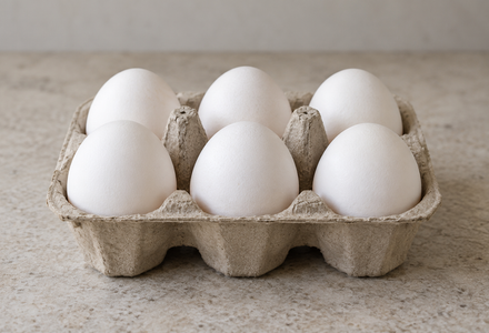 Leghorn Egg / കോഴിമുട്ട (Pack of 6)