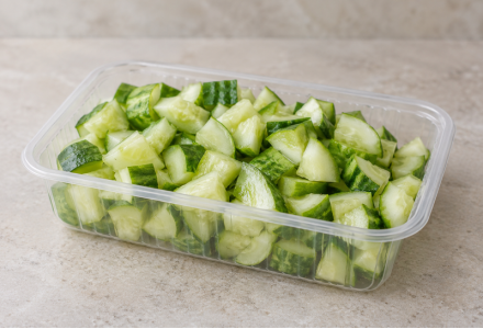 Chopped Cucumber / വെള്ളരിക്ക അരിഞ്ഞത്  -250gm Pack (Ozone Washed)